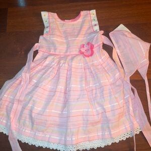 NWT girls dress size 4 has a head scarf blueberi